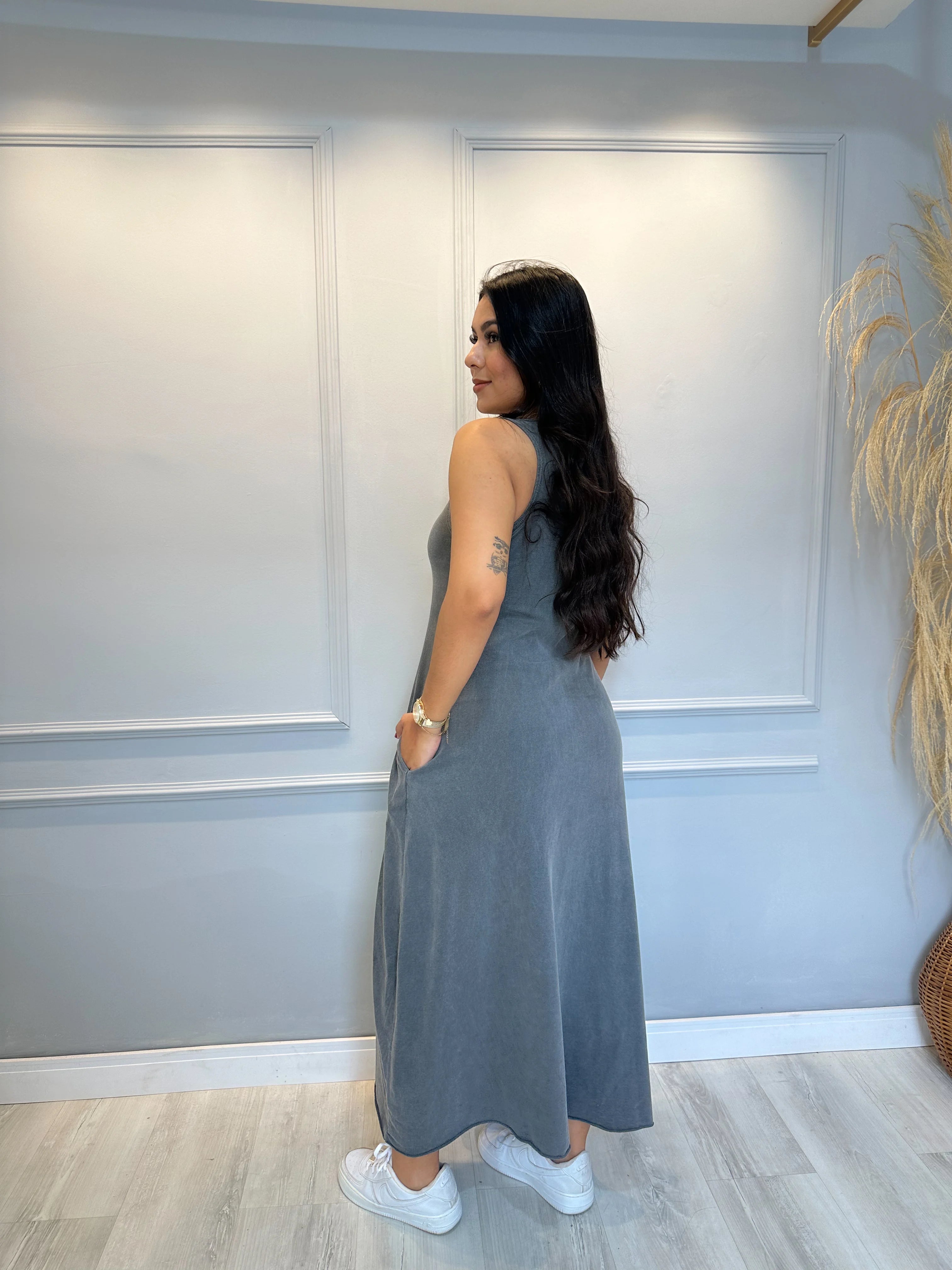 Vestido Regata Longo 100% Algodão