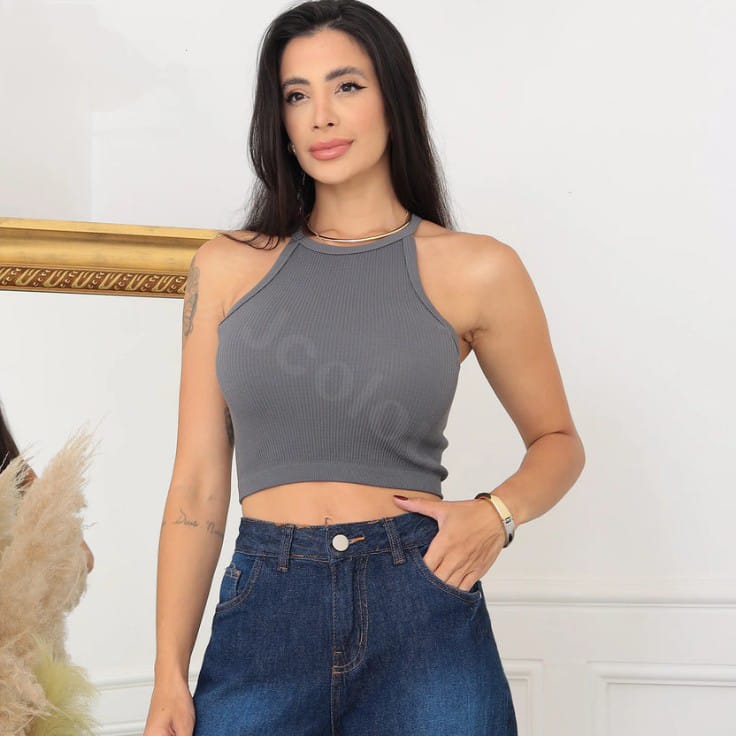 Kit de 3 Peças Sexy com Amarração, Ajuste ao Pescoço (sem ombros)